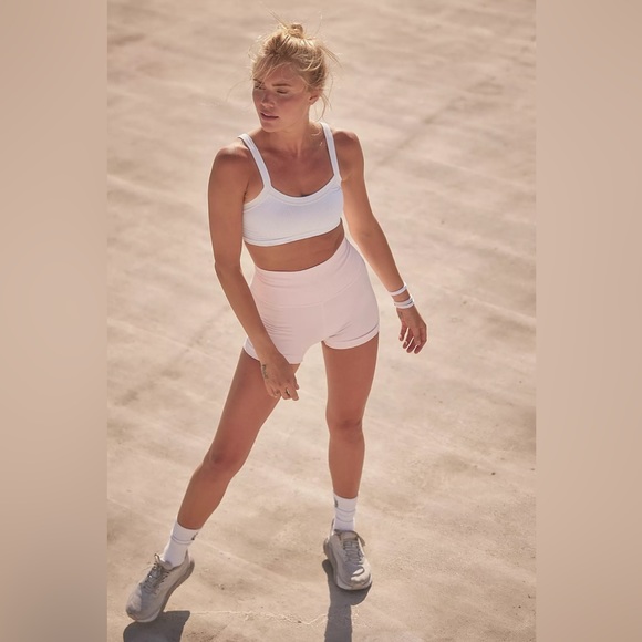 FREE PEOPLE | NWOT Good Karma Running Shorts in Sweet - Picture 3 of 4